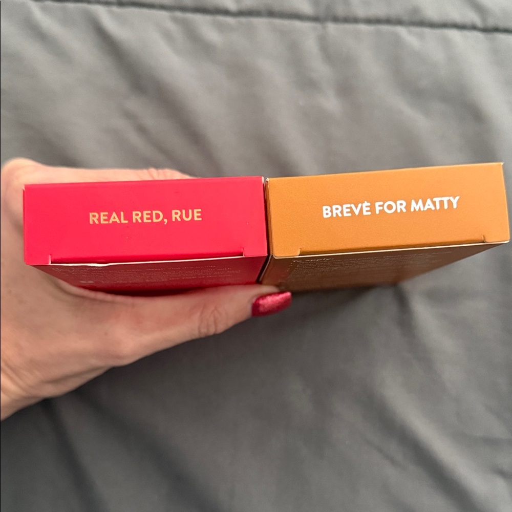 Red and Tan Red Aspen Nail Dashes Set - Picture 2 of 6